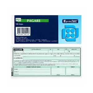 P-01 Block pagaré Formitec
