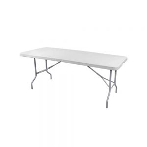 Mesa plegable 2 secciones 1.83 x .76 mts