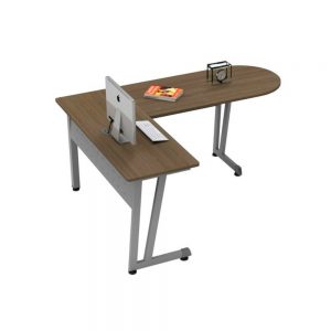 Escritorio en "L" UNNE 180 x 140 nogal CUELN140