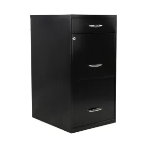 Archivero metálico 3 cajones carta Hirsh 17056 negro