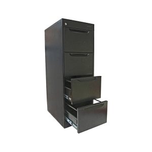Archivero vertical metálico 4 gavetas oficio PM A-9164 negro