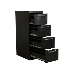 Archivero vertical metálico 4 gavetas oficio PM A-9164 negro
