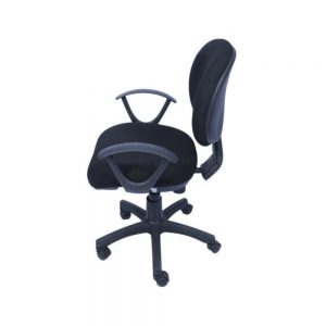 Silla secretarial con brazos JM-006 negro
