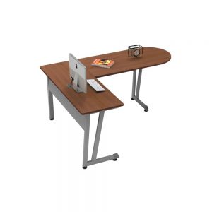 Escritorio en "L" UNNE 180 x 140 caoba CUELC140