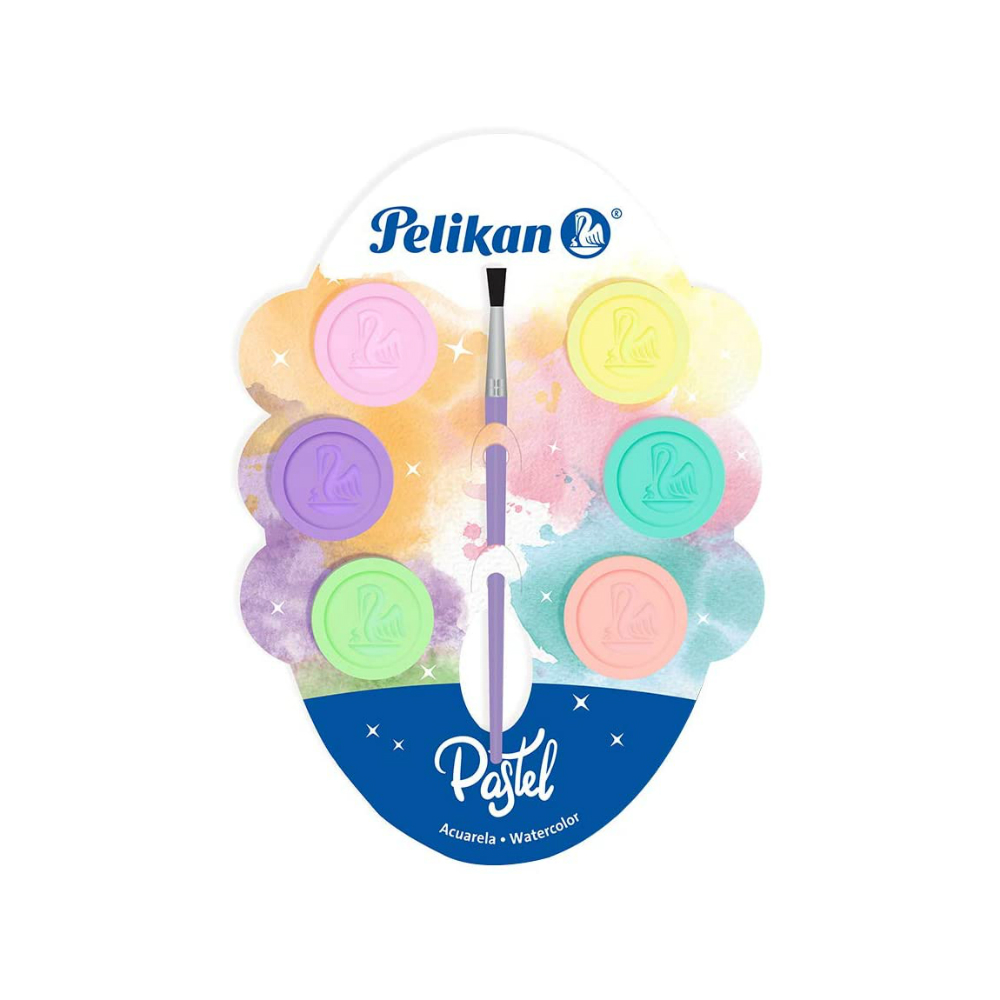 Acuarela con 6 colores pastel Pelikan – La Esfera del Centro SA de CV