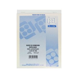 R-140 Block remisiones 1/2 carta duplicado autocopiante