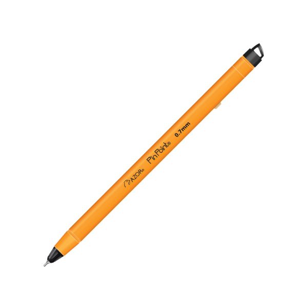 Bolígrafo PinPoint fino cuerpo amarillo negro