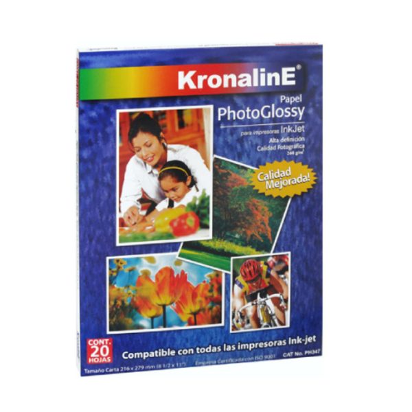 Papel fotográfico C/20 hjs kronaline
