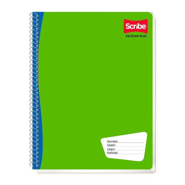 Libreta Espiral de 100 Hojas Profesional de Cuadro Grande Escolar Plus Scribe - Imagen 3