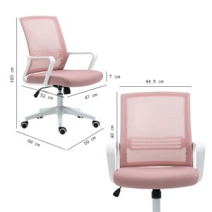 Silla Mesh Vastra color rosa