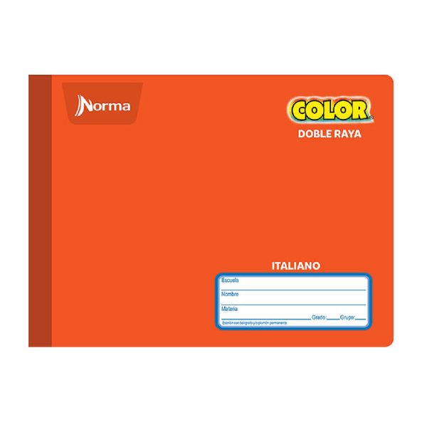 Cuaderno Forma Italiana Norma Color Doble Raya 100 hojas - Imagen 7