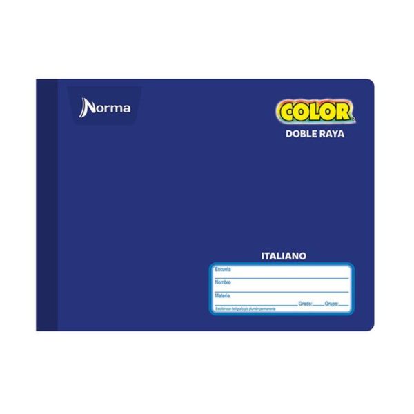 Cuaderno Forma Italiana Norma Color Doble Raya 100 hojas - Imagen 5