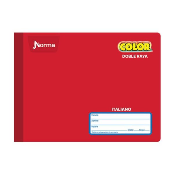 Cuaderno Forma Italiana Norma Color Doble Raya 100 hojas - Imagen 4