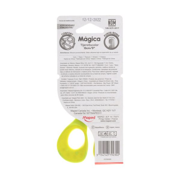 Tijera escolar mágica 13cm Maped 379230 - Imagen 4