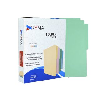 Folder Carta Verde Pastel Kyma c/100pz