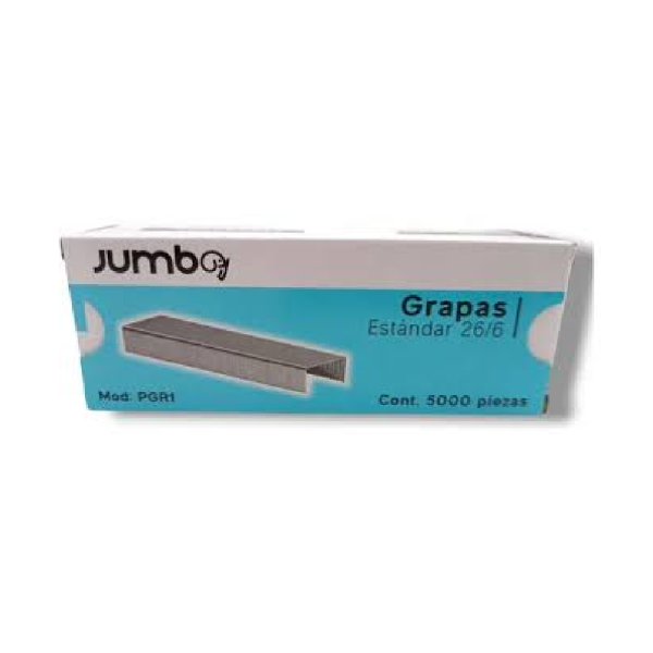 Grapas Estándar Jumbo 26/6 C/5000 Pzs.
