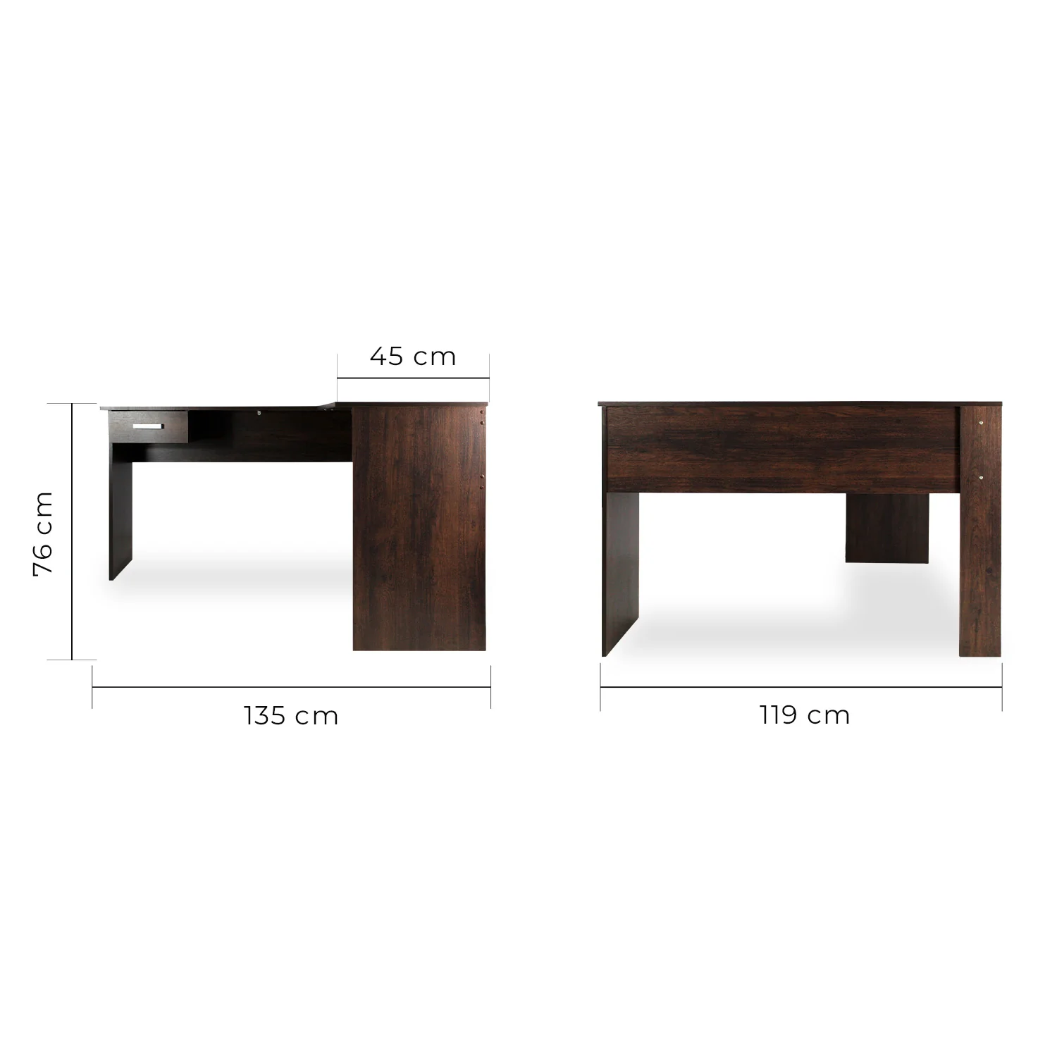 Escritorio "L" Fénix JM-1184 1 cajón Mobilek - Imagen 3