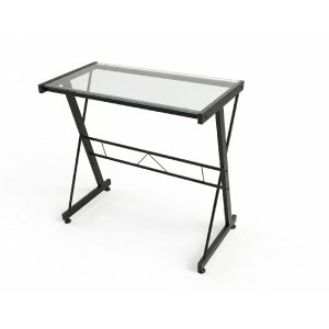 Escritorio De Cristal Negro 907 GN 90x40