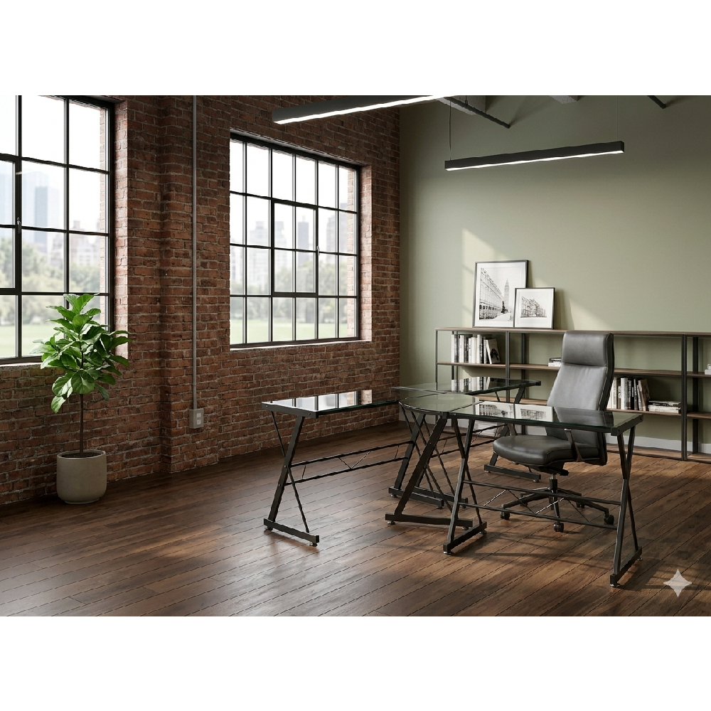 Estación «L» Cristal Negro JM-909 GN - Imagen 2