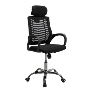Sillón Mesh 108A respaldo alto color negro